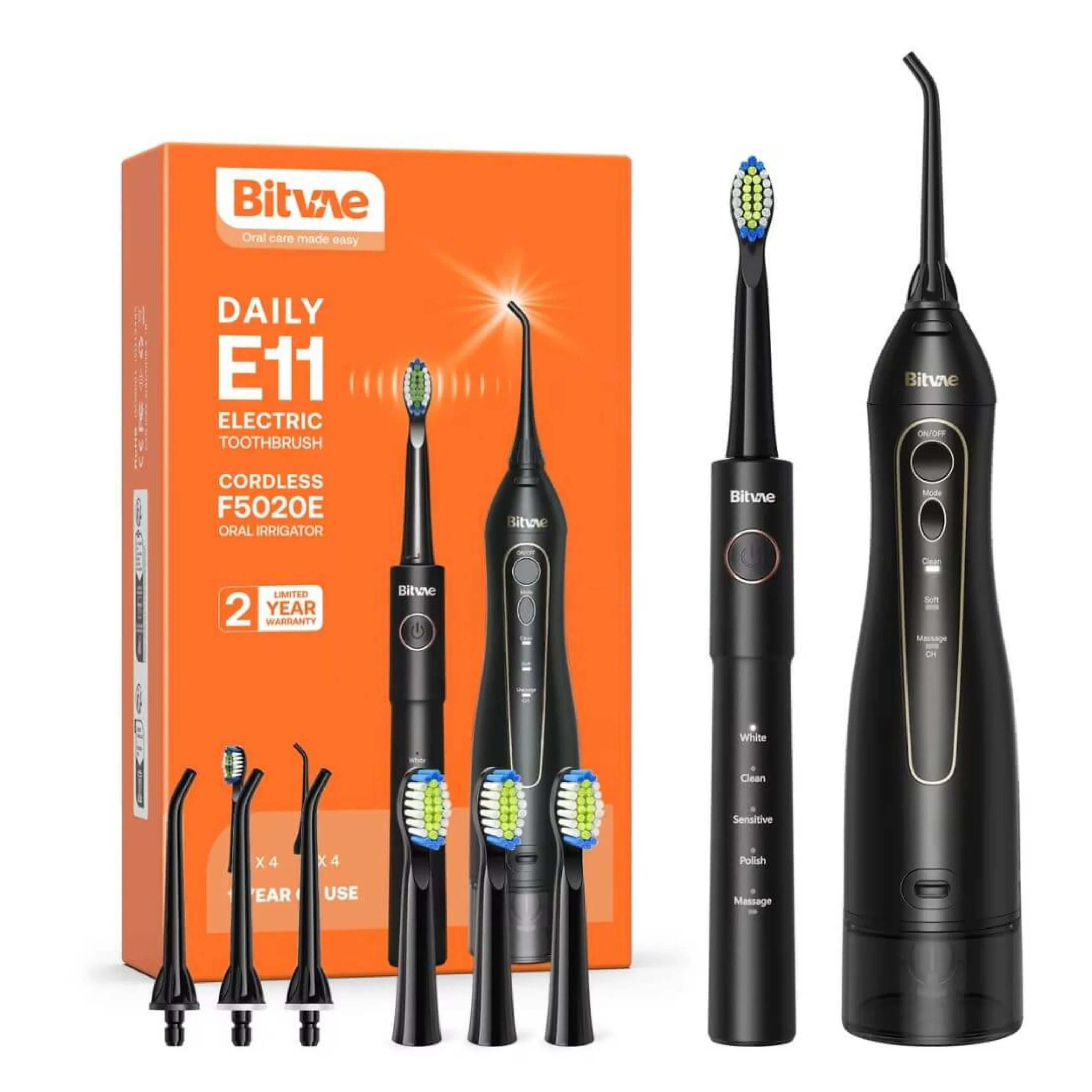 Bitvae Logo Bitvae Oral Care | E11 Electric Toothbrush + F5020E Oral Irrigator ...