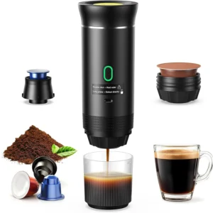 Portable Electric Espresso Machine, Portable Coffee Maker (Black Color)
