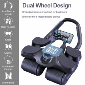 4-Wheeled Fitness Belly Rolling Wheel-4 Elbow Support