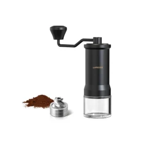 LePresso High Precision Conical Burr Grinder ( Glass Container ) 35g – Black