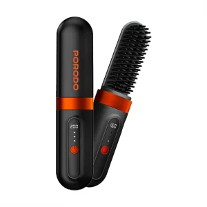 Porodo Lifestyle Portable Heated Styling Brush - Black/فرشاة تصفيف الشعر الحرارية المحمولة من بورودو لايف ستايل - أسود