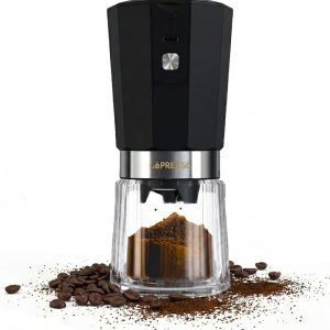 LePresso Cordless Conical Burr Grinder 18W, Rechargeable Coffee Beans Grinder, 40 Cups Single Charge, Portable Coffee Grinder, 35g Bean Container, grinder For Coffee, Camping, Hiking, Outdoor