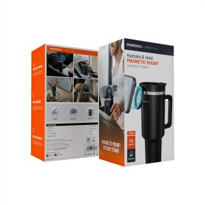 Porodo Lifestyle Hydrate & Hold Magnetic Mount 40oz Insulated Tumbler/كوب بورودو لايف ستايل المعزول والمرطب والمثبت مغناطيسياً بسعة 40 أونصة