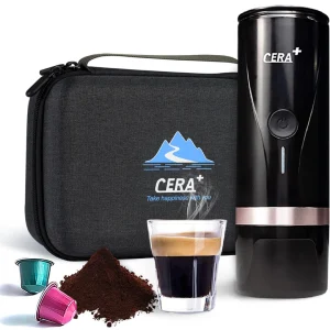 Cera+ Portable Mini Espresso Machine | Rechargeable Coffee Maker/ماكينة إسبريسو صغيرة محمولة من سيرا+ | ماكينة قهوة قابلة لإعادة الشحن
