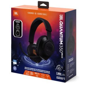 Jbl Quantum 350 Wireless Pc Gaming Headset With Detachable Boom Mic/سماعة رأس لاسلكية للألعاب على الكمبيوتر JBL Quantum 350 مع ميكروفون قابل للفصل